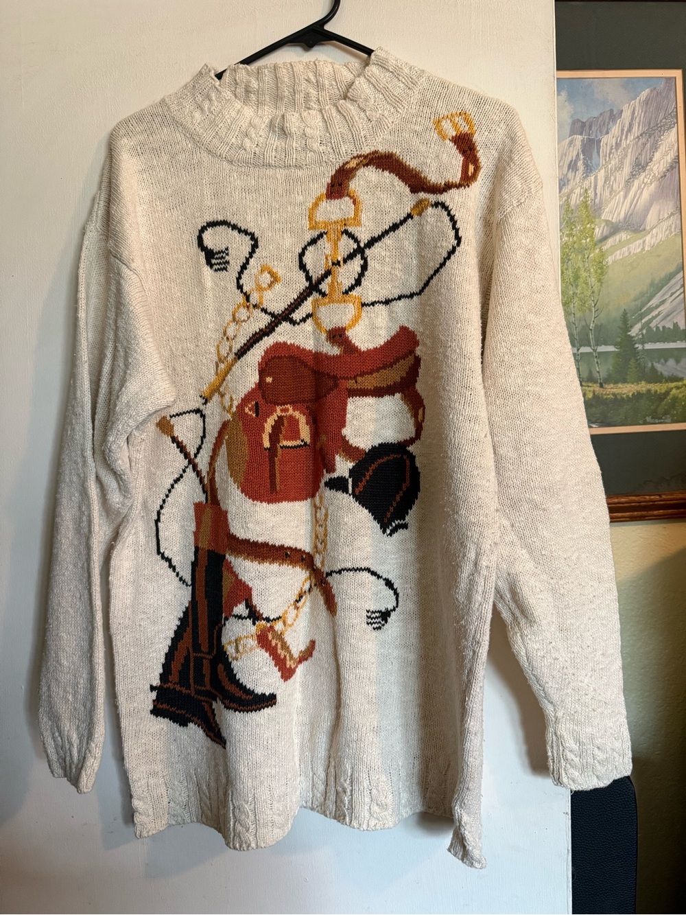 Gorgeous Vintage Miller’s English Equestrian Saddle Boots Sweater Large